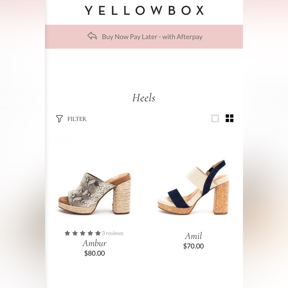 Yellow Box Block Heels | Sandals - Picture 7 of 8